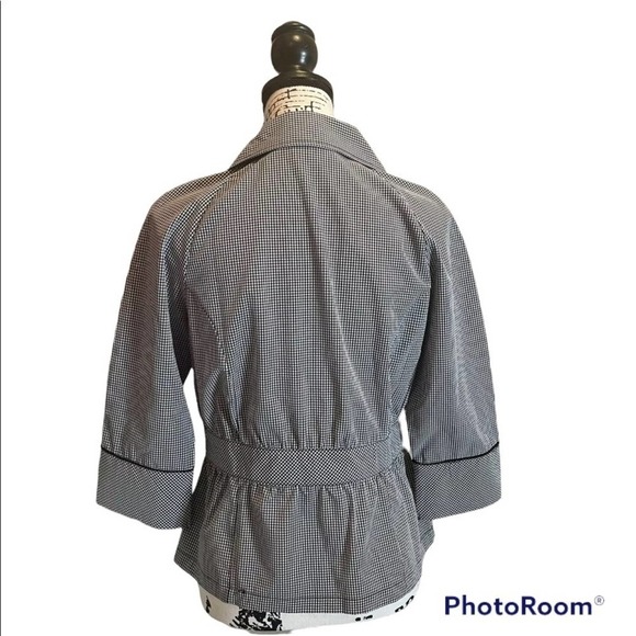 Drapers & Damon Jacket Black White Size XSP Petite Gingham office - Picture 5 of 10